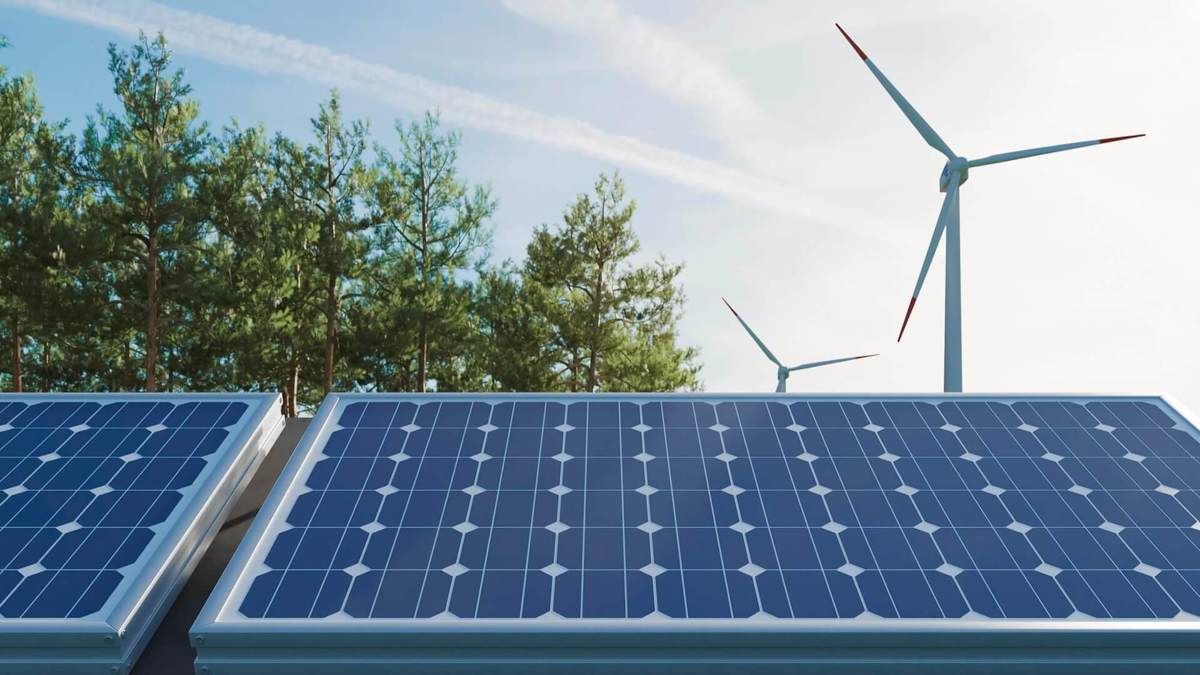 Alternatív energiaforrások: nap- és szélenergia.
