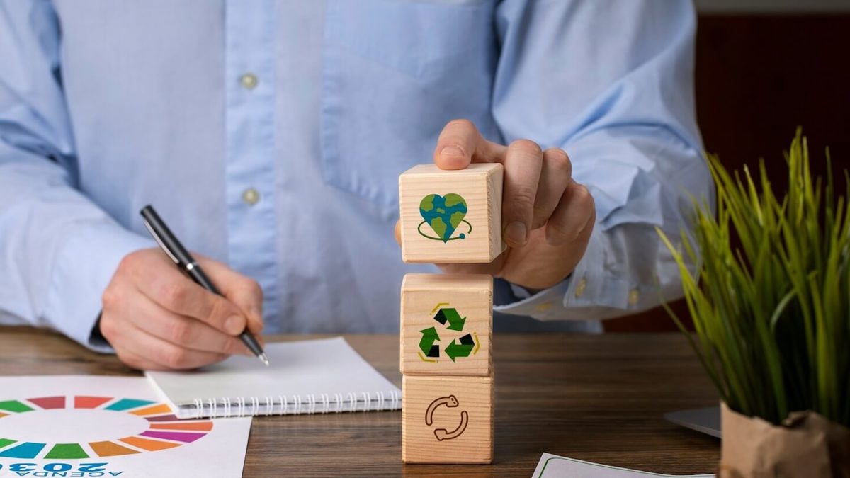 Zero waste csoport munkahelyi környezetben.